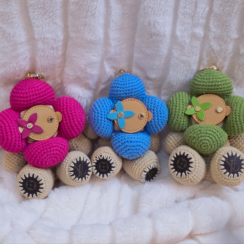 Vivi Knitted Doll Keychains - Blue
